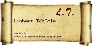 Linhart Tícia névjegykártya